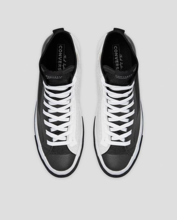 Women's Converse Chuck 70 Then & Now High Tops Shoes Black White | CV-483EBD