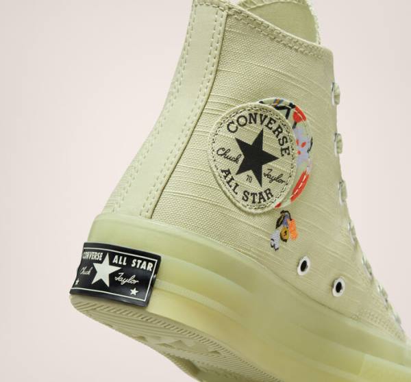 Women's Converse Chuck 70 We Are Stronger Together High Tops Shoes Olive / Black | CV-630KMN