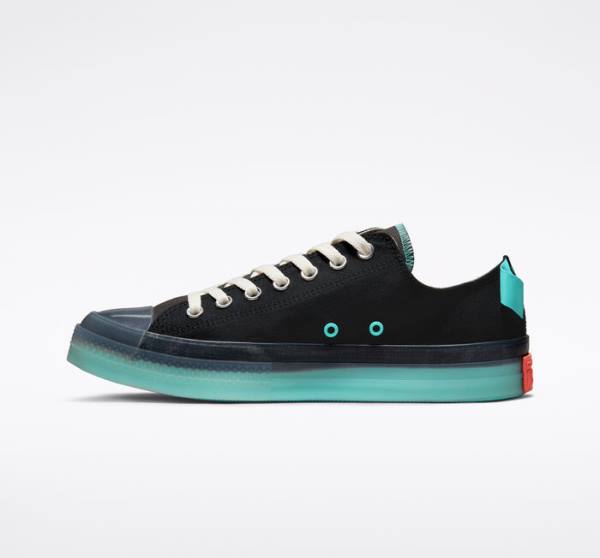 Women's Converse Chuck Taylor All Star CX Stretch Canvas Low Tops Shoes Black / Turquoise | CV-193GMJ