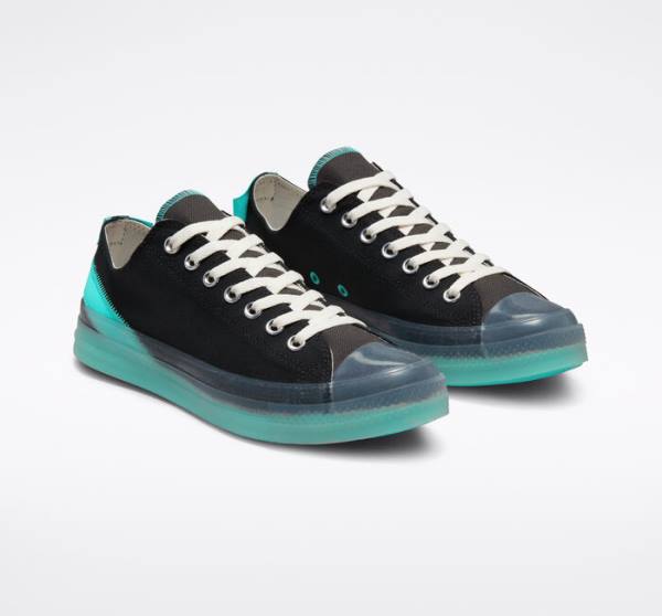 Women's Converse Chuck Taylor All Star CX Stretch Canvas Low Tops Shoes Black / Turquoise | CV-193GMJ