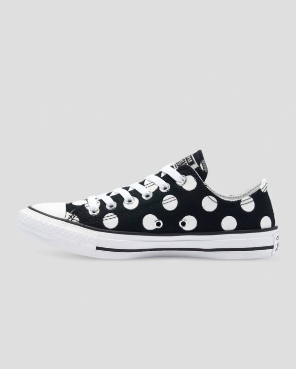 Women's Converse Chuck Taylor All Star Glitter Shine Low Tops Shoes Black | CV-759PEN