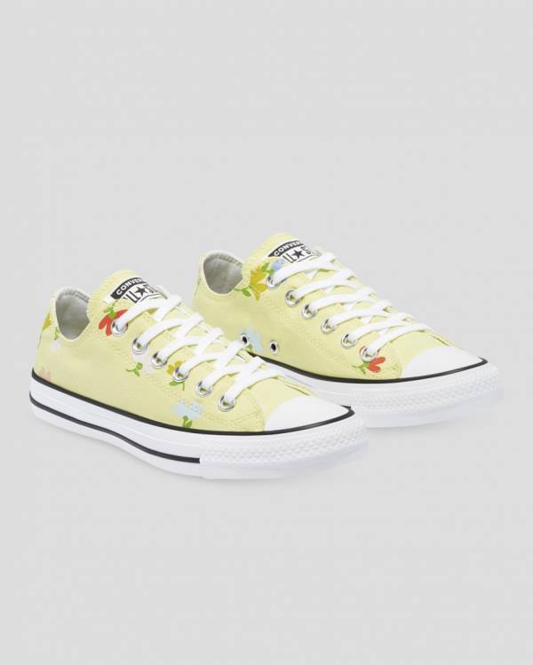 Women's Converse Chuck Taylor All Star Garden Party Low Tops Shoes Yellow | CV-913GUQ