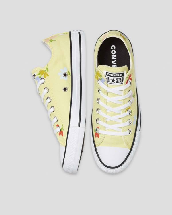 Women's Converse Chuck Taylor All Star Garden Party Low Tops Shoes Yellow | CV-913GUQ