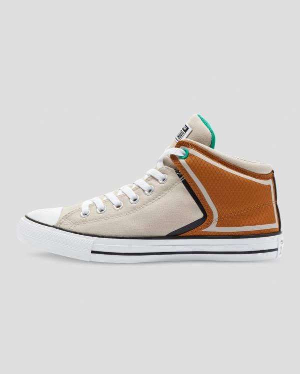 Women's Converse Chuck Taylor All Star High Street String High Tops Shoes Brown Beige | CV-367CSV