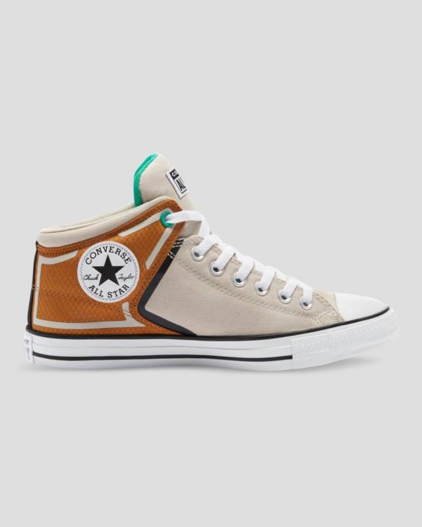 Women\'s Converse Chuck Taylor All Star High Street String High Tops Shoes Brown Beige | CV-367CSV