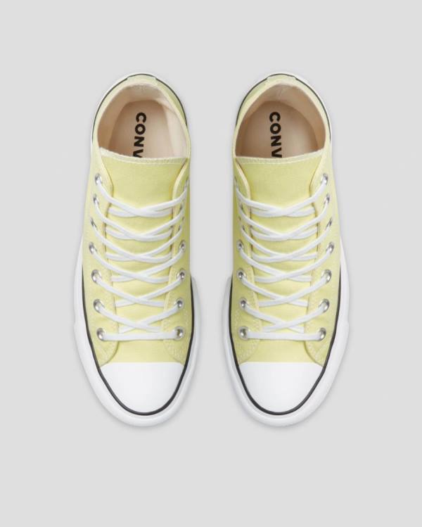 Women's Converse Chuck Taylor All Star Lift Seasonal Colour High Tops Shoes Yellow | CV-179AYO