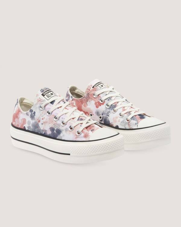 Women's Converse Chuck Taylor All Star Lift Festival Low Tops Shoes Grey Pink | CV-351PDG