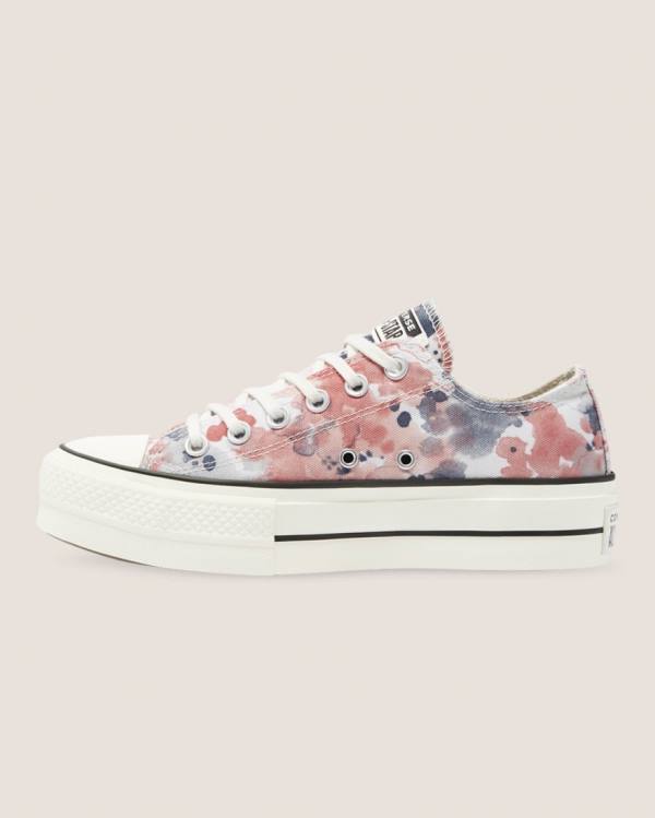 Women's Converse Chuck Taylor All Star Lift Festival Low Tops Shoes Grey Pink | CV-351PDG