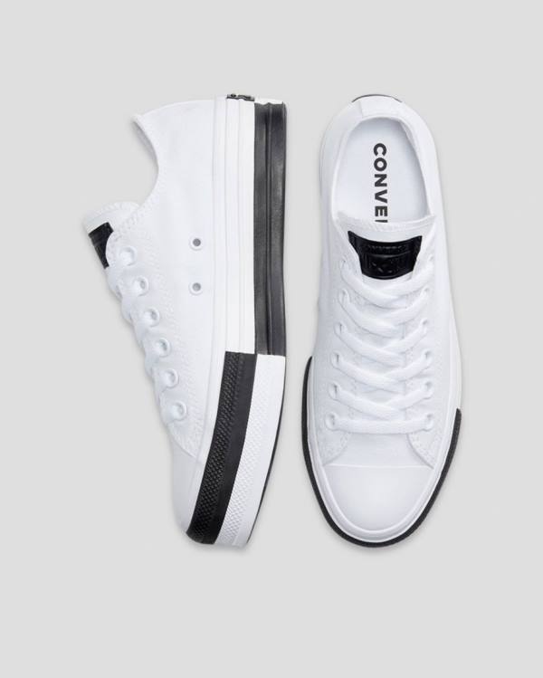 Women's Converse Chuck Taylor All Star Lift Rivals Low Tops Shoes White | CV-548JPM