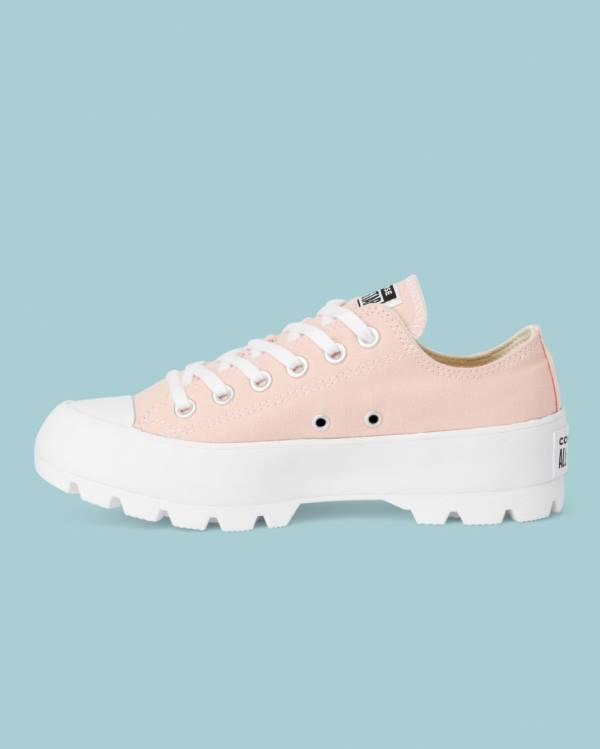 Women's Converse Chuck Taylor All Star Lugged Seasonal Colour Low Tops Shoes Pink | CV-862CYE