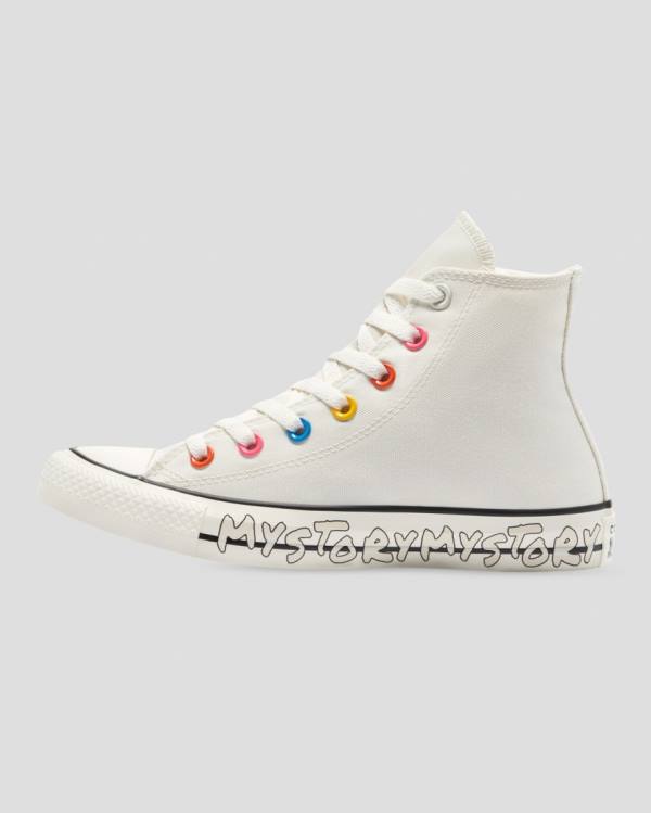 Women's Converse Chuck Taylor All Star My Story High Tops Shoes Beige | CV-187TKS