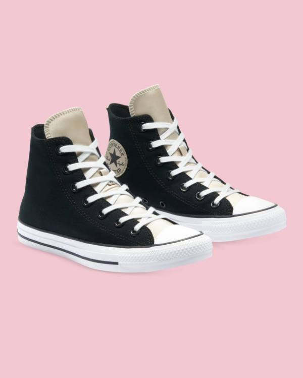 Women's Converse Chuck Taylor All Star Mono Metallic High Tops Shoes Black | CV-528SYD