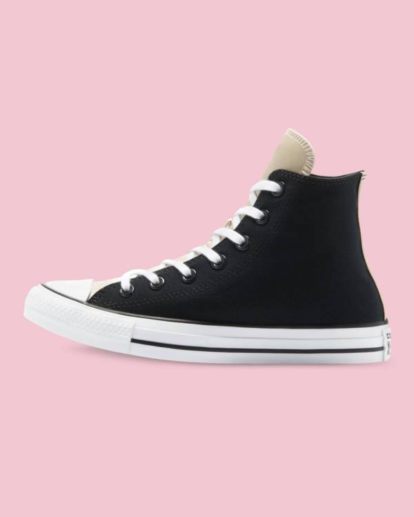 Women's Converse Chuck Taylor All Star Mono Metallic High Tops Shoes Black | CV-528SYD