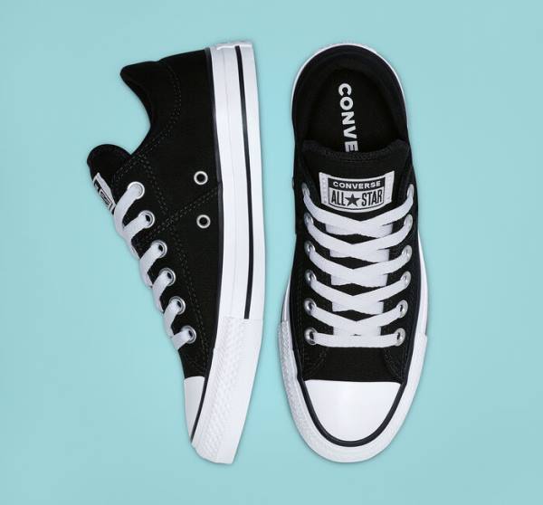 Women's Converse Chuck Taylor All Star Madison Low Tops Shoes Black / White | CV-698JQR