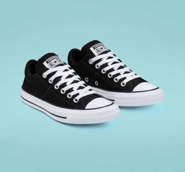 Women's Converse Chuck Taylor All Star Madison Low Tops Shoes Black / White | CV-698JQR