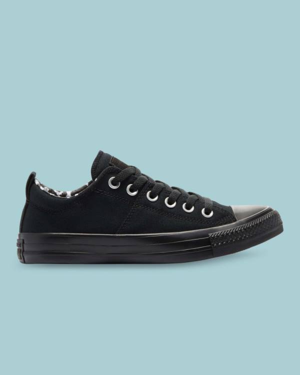 Women\'s Converse Chuck Taylor All Star Madison Low Tops Shoes Black | CV-721QKB