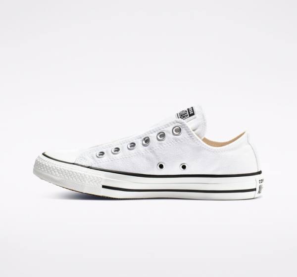 Women's Converse Chuck Taylor All Star Slip Low Tops Shoes White / Black / White | CV-523GPY