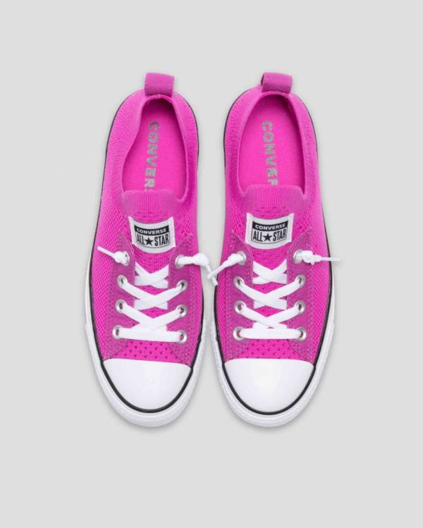 Women's Converse Chuck Taylor All Star Shoreline Knit Slip Low Tops Shoes Pink | CV-689XDU