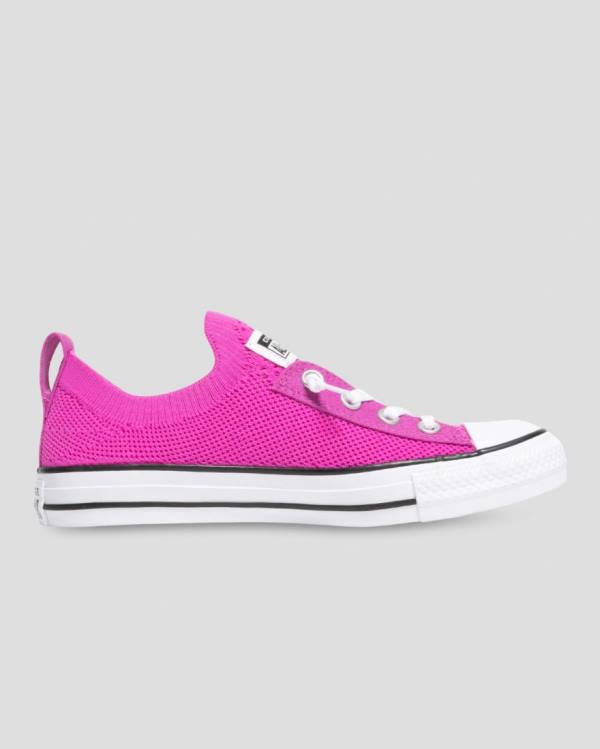 Women\'s Converse Chuck Taylor All Star Shoreline Knit Slip Low Tops Shoes Pink | CV-689XDU