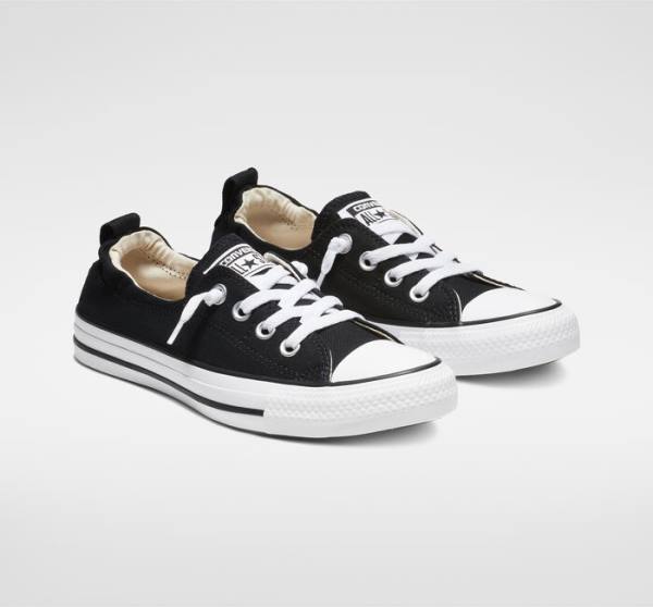 Women's Converse Chuck Taylor All Star Shoreline Slip Low Tops Shoes Black | CV-710SBV