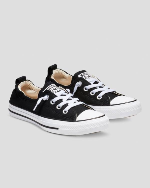 Women's Converse Chuck Taylor All Star Shoreline Slip Low Tops Shoes Black | CV-921AXW