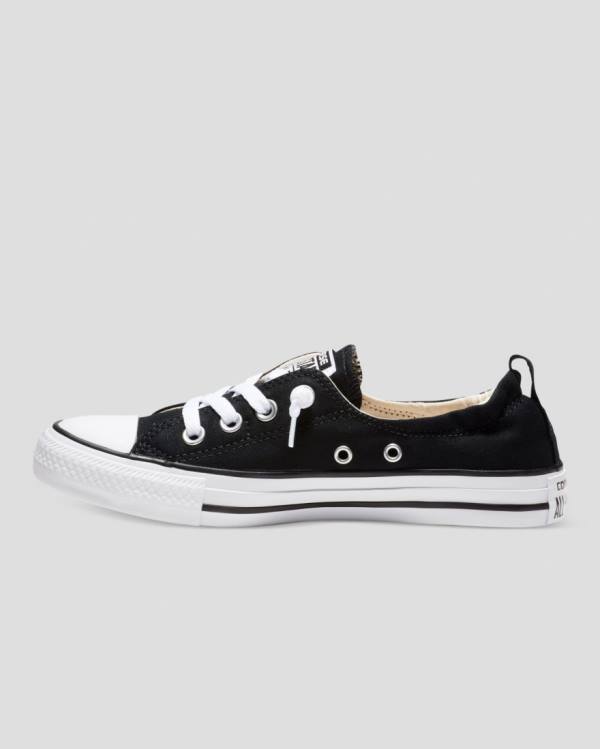 Women's Converse Chuck Taylor All Star Shoreline Slip Low Tops Shoes Black | CV-921AXW