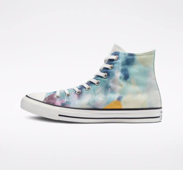 Women's Converse Chuck Taylor All Star Tie-Dye High Tops Shoes Multicolor / Black | CV-241JKH