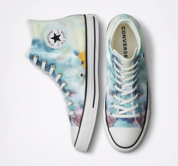 Women's Converse Chuck Taylor All Star Tie-Dye High Tops Shoes Multicolor / Black | CV-241JKH