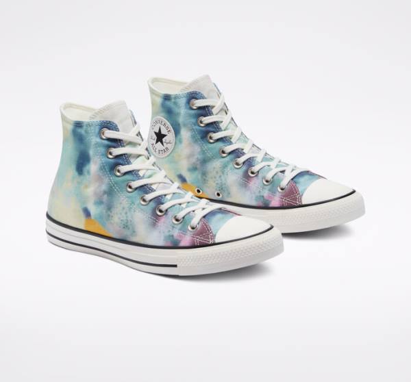 Women's Converse Chuck Taylor All Star Tie-Dye High Tops Shoes Multicolor / Black | CV-241JKH