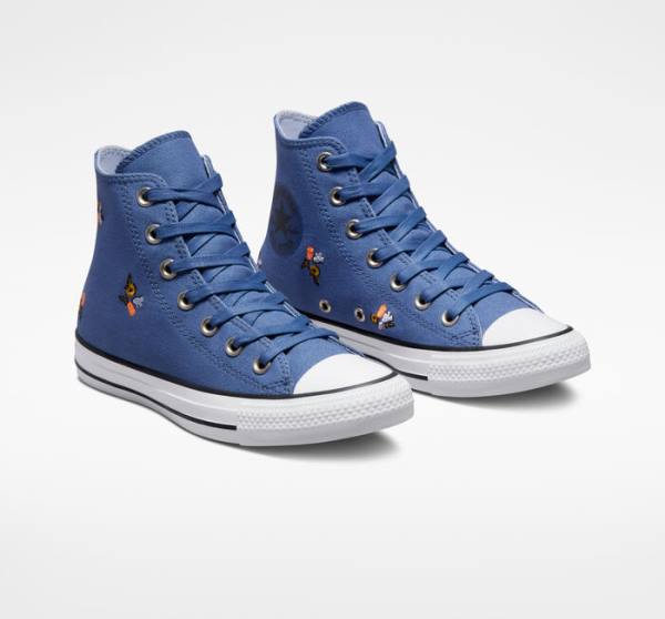 Women's Converse Chuck Taylor All Star We Are Stronger Together High Tops Shoes Blue / Indigo | CV-387VES