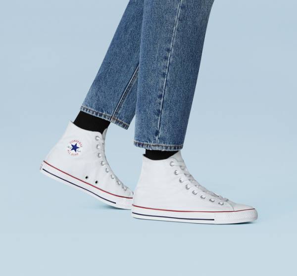 Women's Converse Chuck Taylor All Star White High Tops Shoes White | CV-763UEL