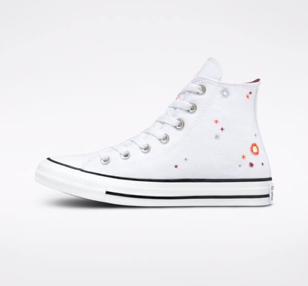 Women's Converse Chuck Taylor All Star You Are On The Right Path High Tops Shoes White | CV-591TOA