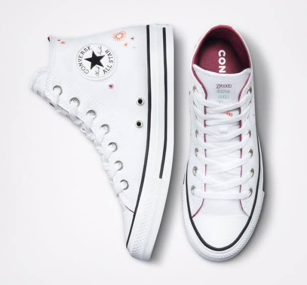 Women's Converse Chuck Taylor All Star You Are On The Right Path High Tops Shoes White | CV-591TOA