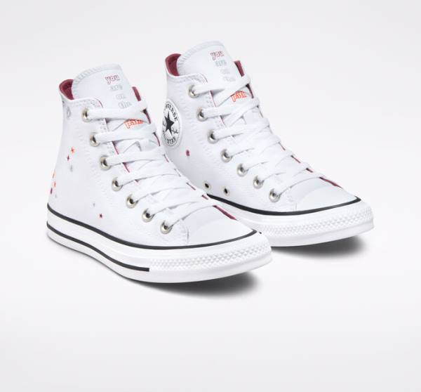 Women's Converse Chuck Taylor All Star You Are On The Right Path High Tops Shoes White | CV-591TOA