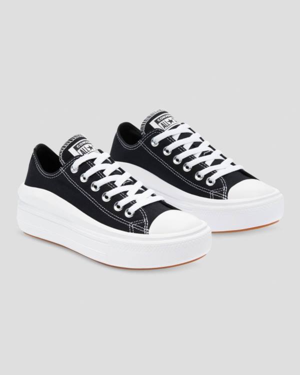 Women's Converse Chuck Taylor Move Platform Low Tops Shoes Black | CV-358WPV