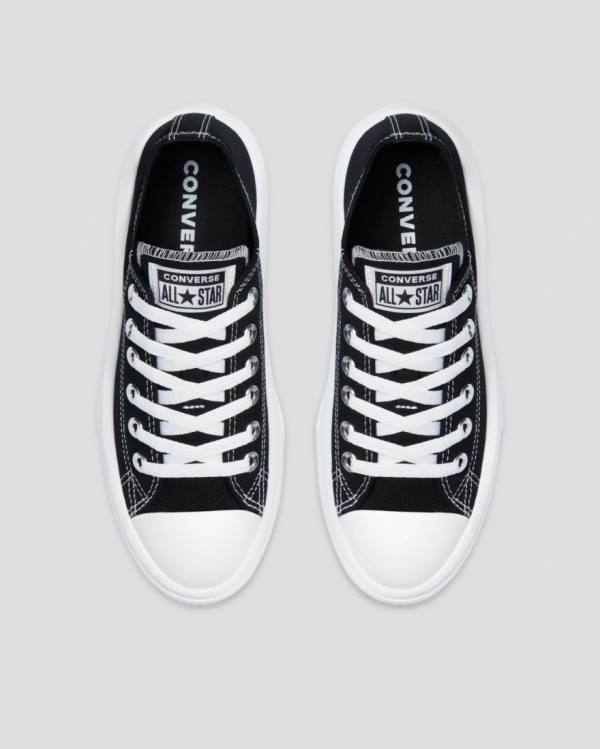 Women's Converse Chuck Taylor Move Platform Low Tops Shoes Black | CV-358WPV