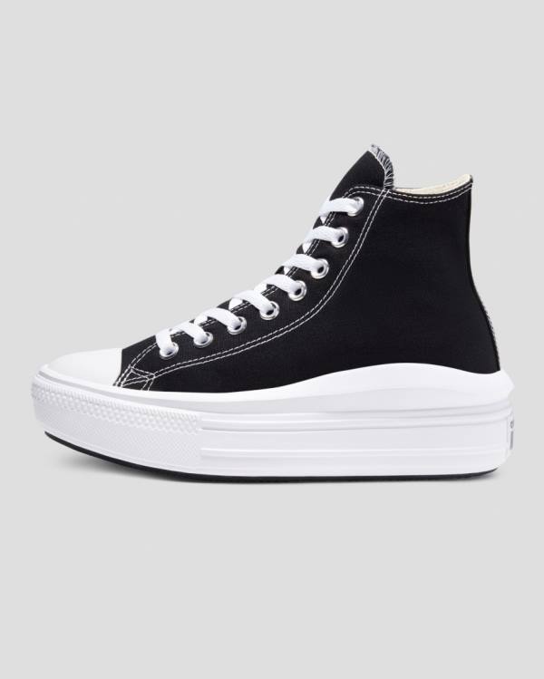 Women's Converse Chuck Taylor Move Platform High Tops Shoes Black | CV-821SFL