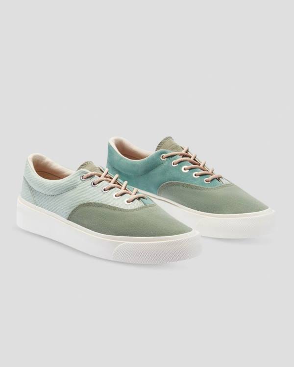 Women's Converse Jungle Cloth Skidgrip Low Tops Shoes Green | CV-654IXR