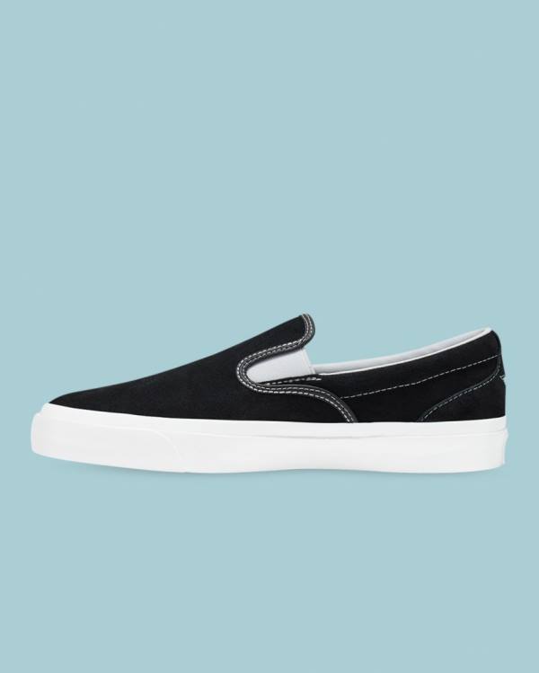 Women's Converse One Star CC Slip On Low Tops Shoes Black | CV-943QWL