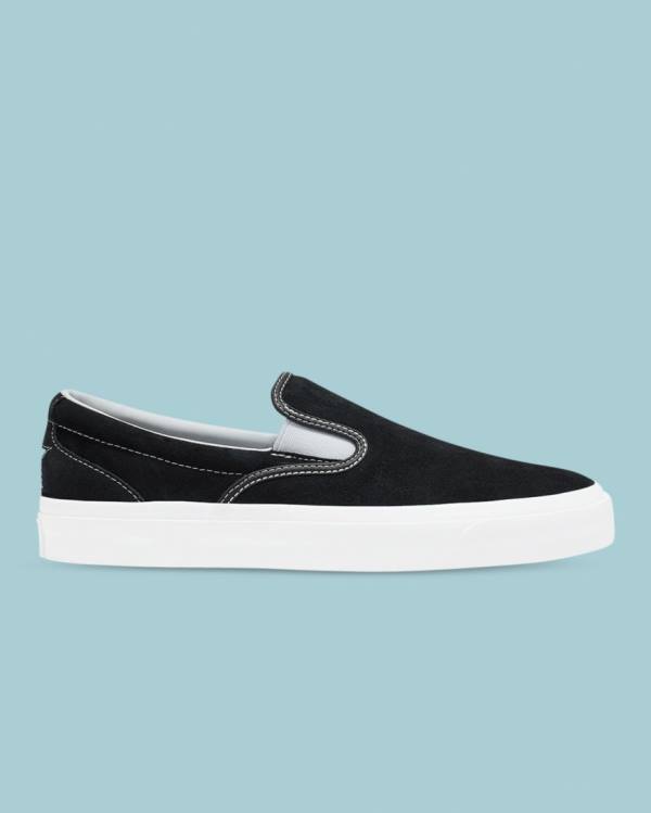 Women\'s Converse One Star CC Slip On Low Tops Shoes Black | CV-943QWL