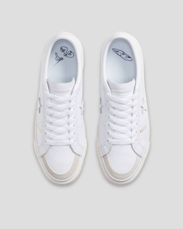 Women's Converse One Star Pro As 2 Designed By Alexis Low Tops Shoes White | CV-796SQG