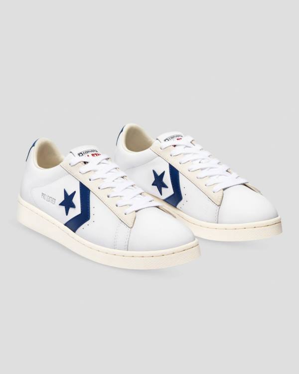 Women's Converse Pro Leather Italy Low Tops Shoes White | CV-947QSD