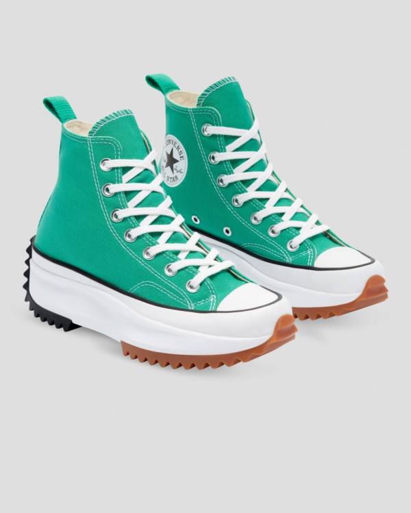 Women's Converse Run Star Hike Seasonal Colour High Tops Shoes Green | CV-458SJM