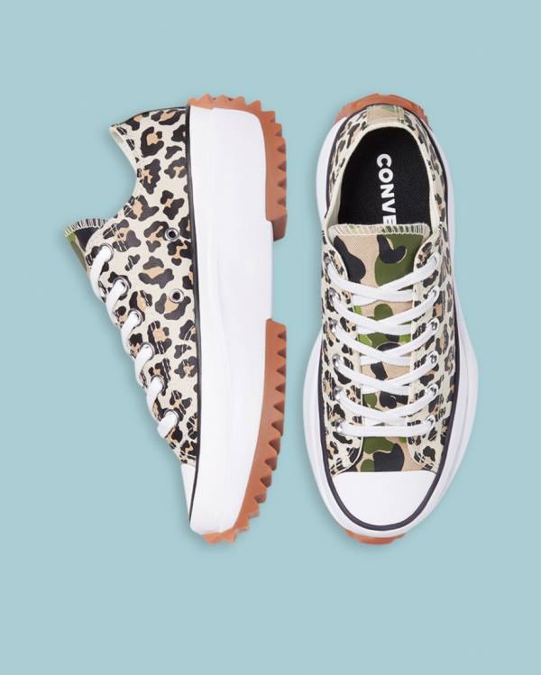 Women's Converse Run Star Hike Wild Archive Low Tops Shoes Leopard | CV-658DXP